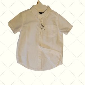 White short sleeve button down